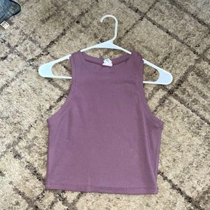 Cropped Purple Tank-Top